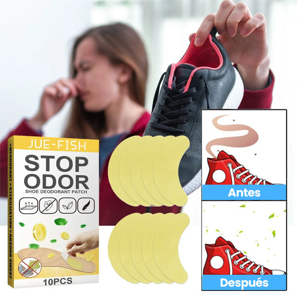💨👟 PARCHE PARA CALZADO PARA EL MAL OLOR 🌿 CAJA X 10 UNIDADES – ¡OLOR FRESCO EN CADA PASO!